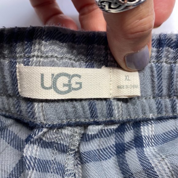 UGG Steiner Gray Plaid Flannel Pajama Lounge Pants XL - Picture 9 of 14